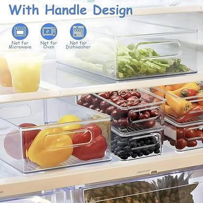 12 Pack Refrigerator Organizer Bins, 3 Sizes Stackable Clear Pantry Storage - Image 4
