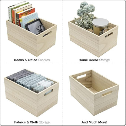 Sorbus Unfinished Wood Crates - Image 7