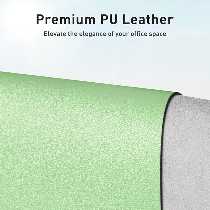 Aothia Faux Leather Desk Mat – Large Mouse Pad, Non-Slip PU Leather Blotter - Image 2
