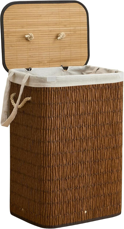 Laundry Hamper with Lid, 18.72 Gallons Laundry Basket with 2 Removable Liner by Hiagnete