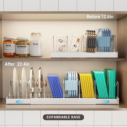 Expandable Food Storage Container Lid Organizers - Image 3