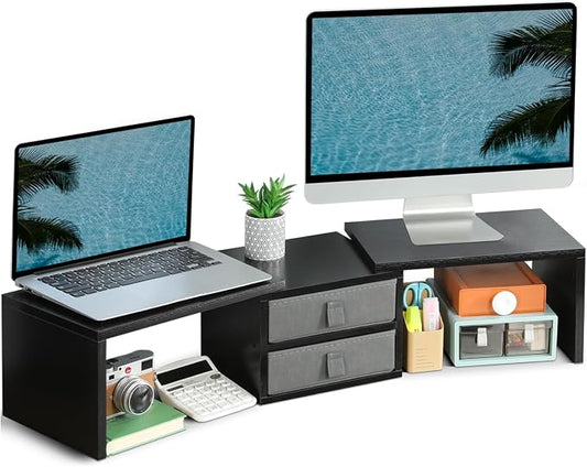 TEAMIX Dual Monitor Stand Riser by TEAMIX