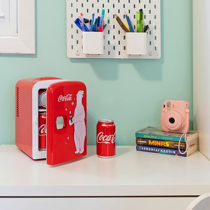 Coca Cola Polar Bear Mini Fridge Compact and Cute Refrigerator - Image 7