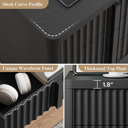 Fluted Nightstand Set of 2 - Image 7