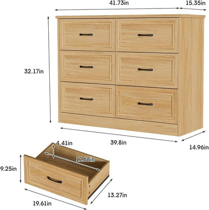 Fameill Dresser for Bedroom, 6 Drawer Wide Dresser Organizer - Image 2