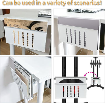 Desk Side Storage, Under Desk Storage, No Drill Steel Hanging Desk Organizer - Image 7