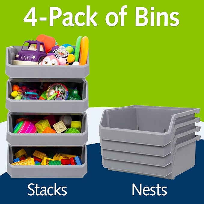 Plastic Containers for Organizing and Storage Bins for Closet, Garage or Pantry - Image 4
