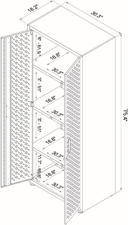 Manhattan Comfort Fortress Standing Cabinet Storage - Image 3