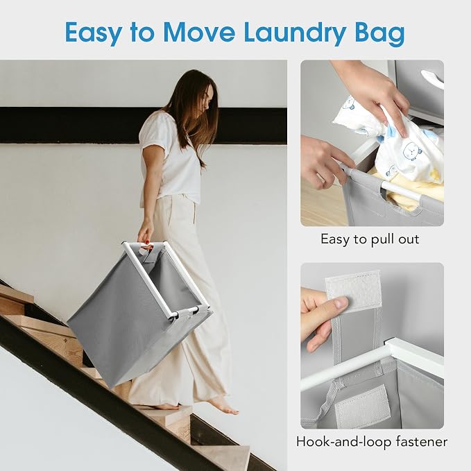 Yecaye Laundry Sorter 3 Section, Laundry Hamper - Image 4