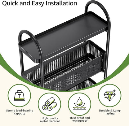 KINGRACK 5-Tier Slim Storage Cart - Image 3