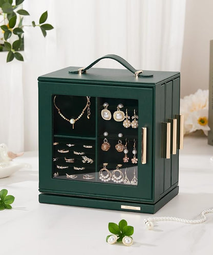 Homde Christmas Gifts Jewelry Box 360° Rotating, Necklace Earring Organizer - Image 2