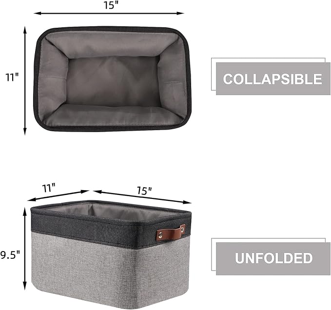 HNZIGE Storage Basket Bins Large Collapsible Storage Baskets - Image 6