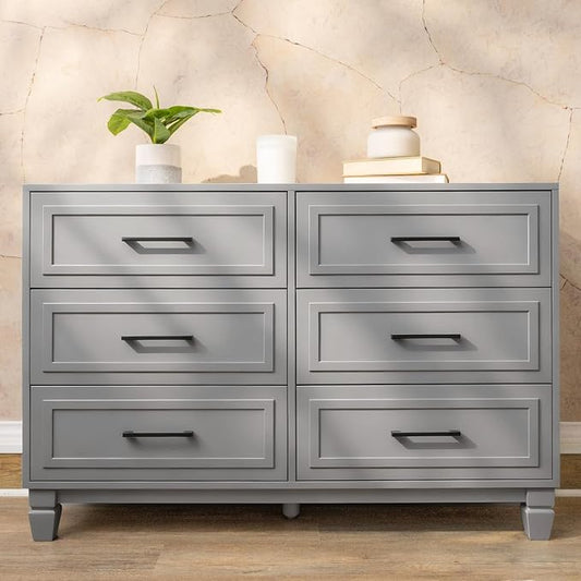 Farmhouse Dresser for Bedroom, 6 Drawer Dresser by Unknown