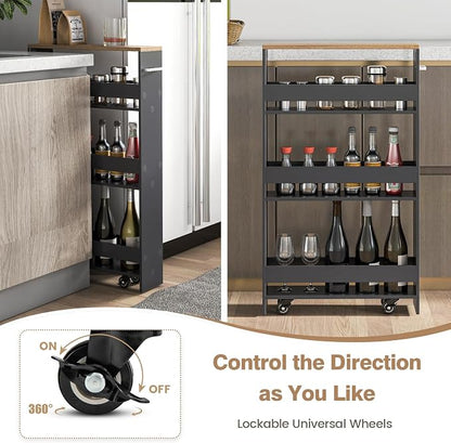 LOKO Slim Storage Cart, 4-Tier Rolling Cart - Image 9
