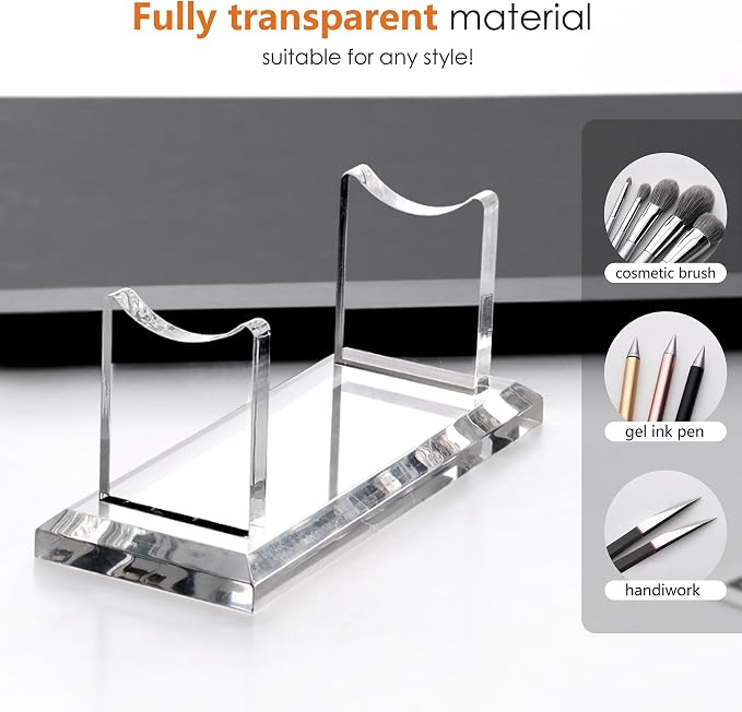 SANRUI Acrylic Pen Holder Display Stand, Shop Fountain Pencil Makeup Brush Rack - Image 3