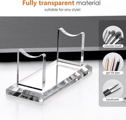 SANRUI Acrylic Pen Holder Display Stand, Shop Fountain Pencil Makeup Brush Rack - Image 3