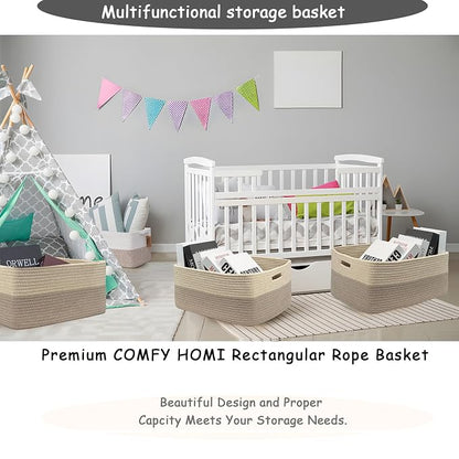 COMFY-HOMI 3 pcs Large Storage Baskets - Image 6