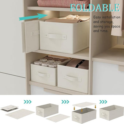 Foldable Closet Organizer, 3 Pack Cube Storage Bin, Clothes Basket - Image 6