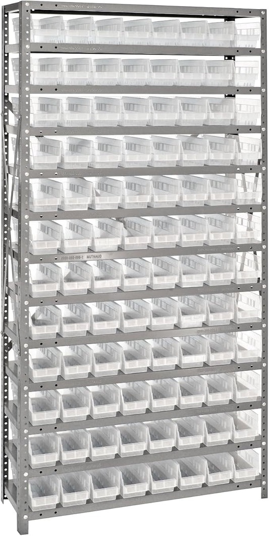 Quantum Storage Systems 1275-101CL Clear-View Sloped Shelving Unit by QuantumStorageSystems
