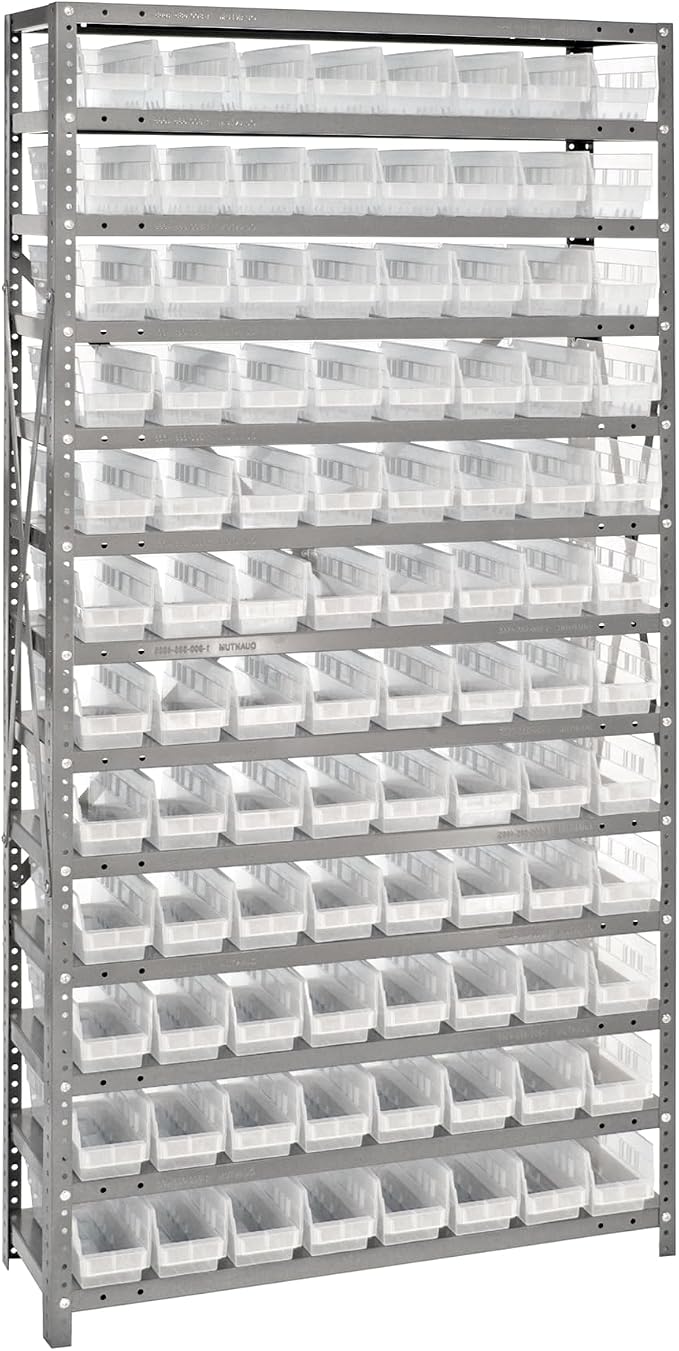 Quantum Storage Systems 1875-103CL Clear-View Sloped Shelving Unit by QuantumStorageSystems
