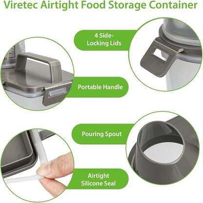 Rice Airtight Storage Container, 3 to 5Lbs Cereal Dry Food Flour Bin, Pet Dog - Image 7