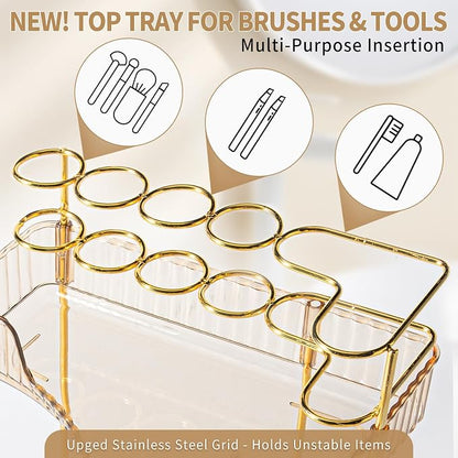 Upgraded 2-Tier Corner Bathroom Countertop Organizer – Spacious Storage - Image 3
