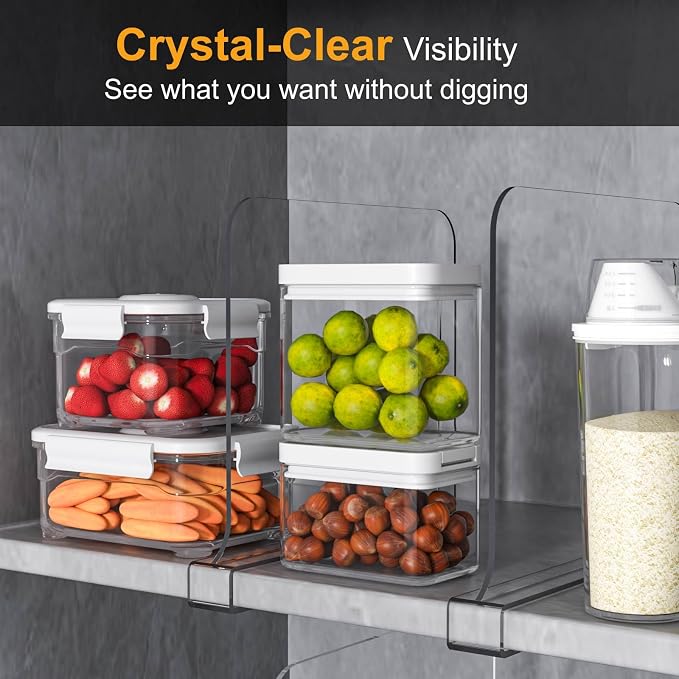 OKPOW Shelf Dividers for Closet Organization: 8" Tall X 12" Deep Acrylic Clear - Image 8