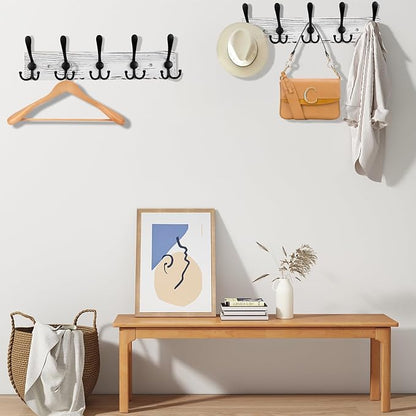2pcs Coat Rack Wall Mount Wooden Hat Rack - Image 3
