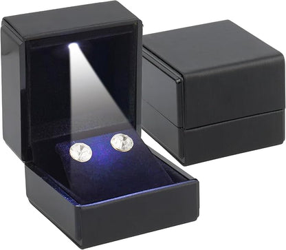 Novel Box Square Shaped Black Earring Box by NovelBoxCompanyLtd