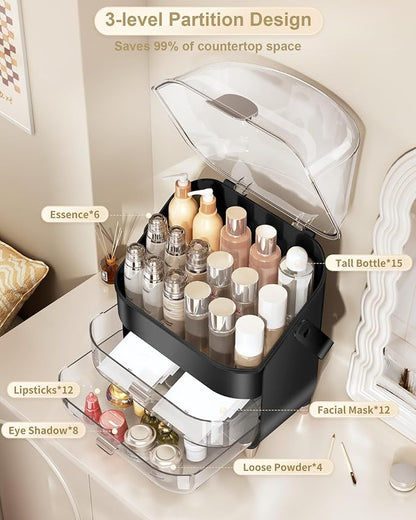 Makeup Organizer Countertop, Skincare Holder Bathroom Counter Organizer - Image 3