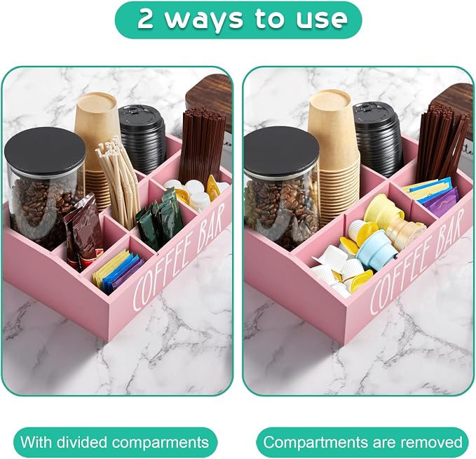 ALELION Pink Coffee Station Organizer - Image 2