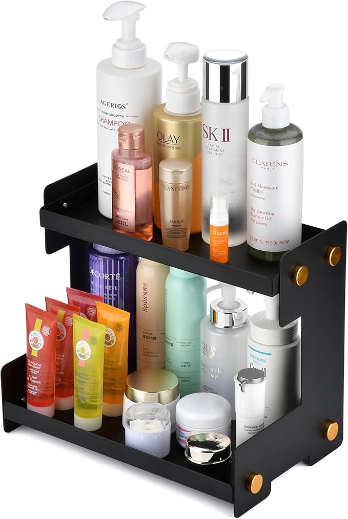 FFK 2 Tier Bathroom Countertop Organizer, Storage Shelf by FFK