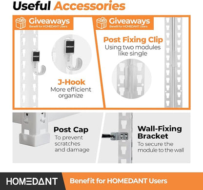 HOMEDANT 5 Tier Storage Shelves Adjustable Laminated Boltless Garage Metal - Image 5