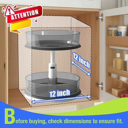 2 Tier Lazy Susan Turntable Organizer - Image 3