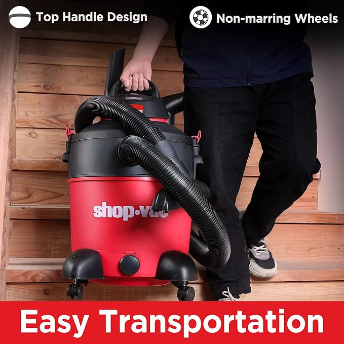 Shop-Vac 5983089 12 Gallon 5.5 Peak HP Wet/Dry Vacuum, 2.5 Inch Diameter x 8 - Image 7
