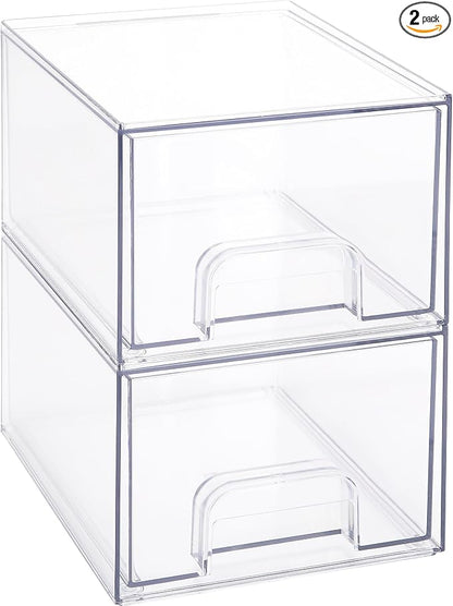Sea Team 2-Pack Clear Makeup Organizer by SeaTeam