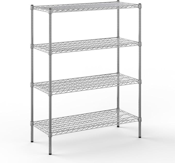 18" Deep x 42" Wide x 54" Height Wire Shelving Kit | 4-Tier | NSF Commercial by Regal+Altair