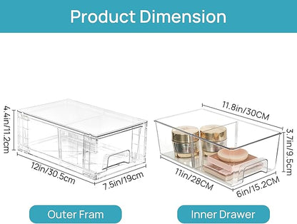 Vtopmart 10 Pack Stackable Storage Drawers, Easily Assemble Containers - Image 3