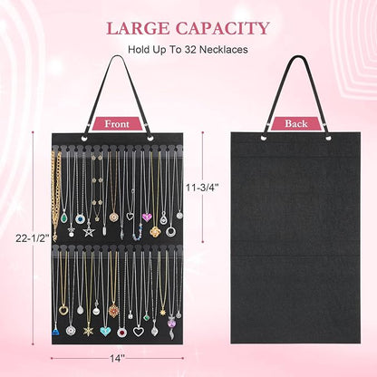 Caffox Hanging Necklaces Holder, Large Jewelry Organizer - Image 4