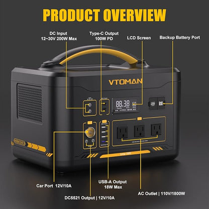 VTOMAN Jump 1800 Portable Power Station - Image 6