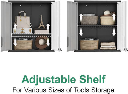 Metal Tool Cabinet, Garage Storage Cabinet System, Wall Cabinet & Locking - Image 4