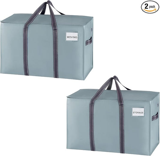 VENO 2 Pack Moving Bags and Large Christmas Storage Bins by Veno
