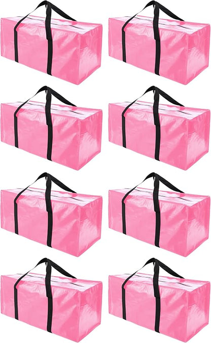 Extra Large Moving Bags with Zippers & Carrying Handles, Heavy-Duty Storage Tote by PANDA+JOYS