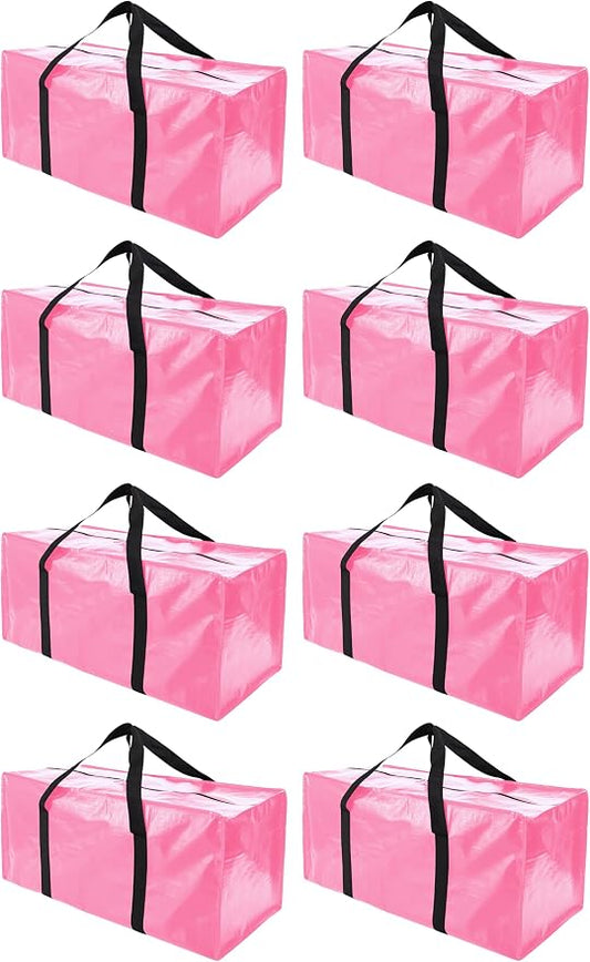 Extra Large Moving Bags with Zippers & Carrying Handles, Heavy-Duty Storage Tote by PANDA+JOYS
