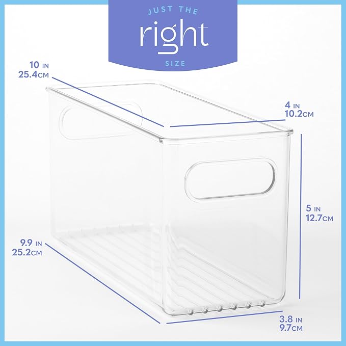 primebox Plastic Food Storage 6 Pack Clear Container Bin - Image 3