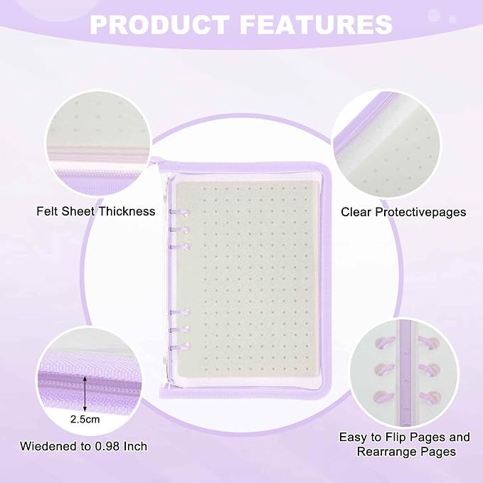 CAPASTEC Pin Bag, Portable Pin Display Book, Brooches Storage - Image 3