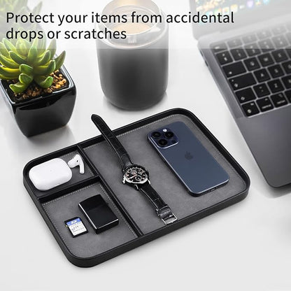 SENEN Leather Tray, Stylish and Organized Multifunctional Tray, - Image 3