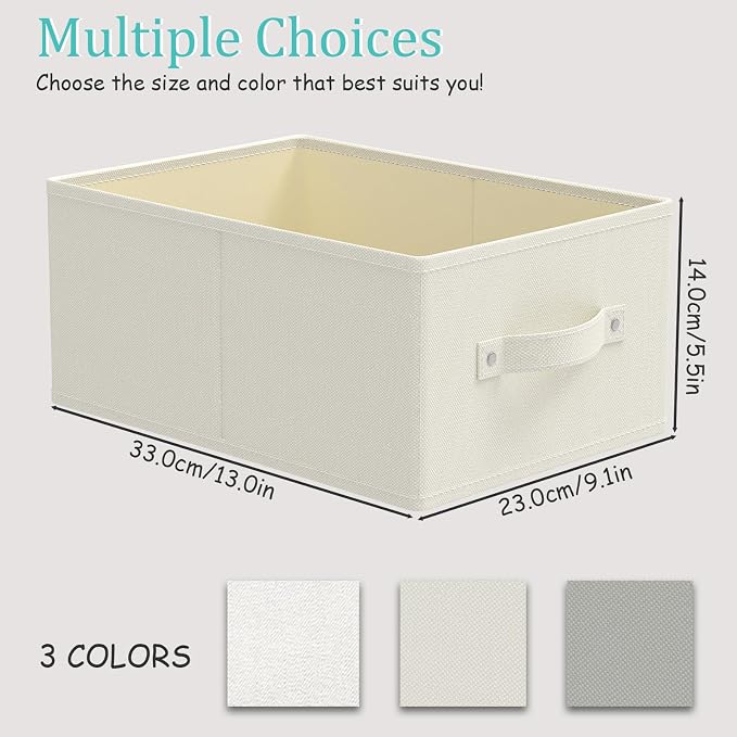Storage Bins, 3 Pack Foldable Cloth Basket, Cube Organizer - Image 3