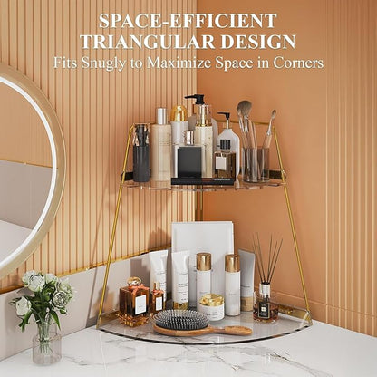 NiHome 2-Tier Acrylic Countertop Corner Organizer - Image 4