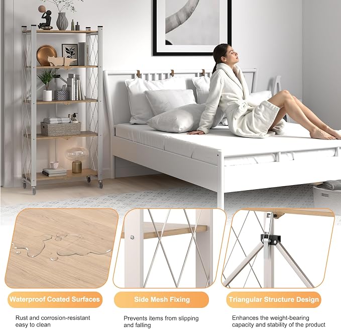 5-Tier Foldable Storage Shelves - Image 5